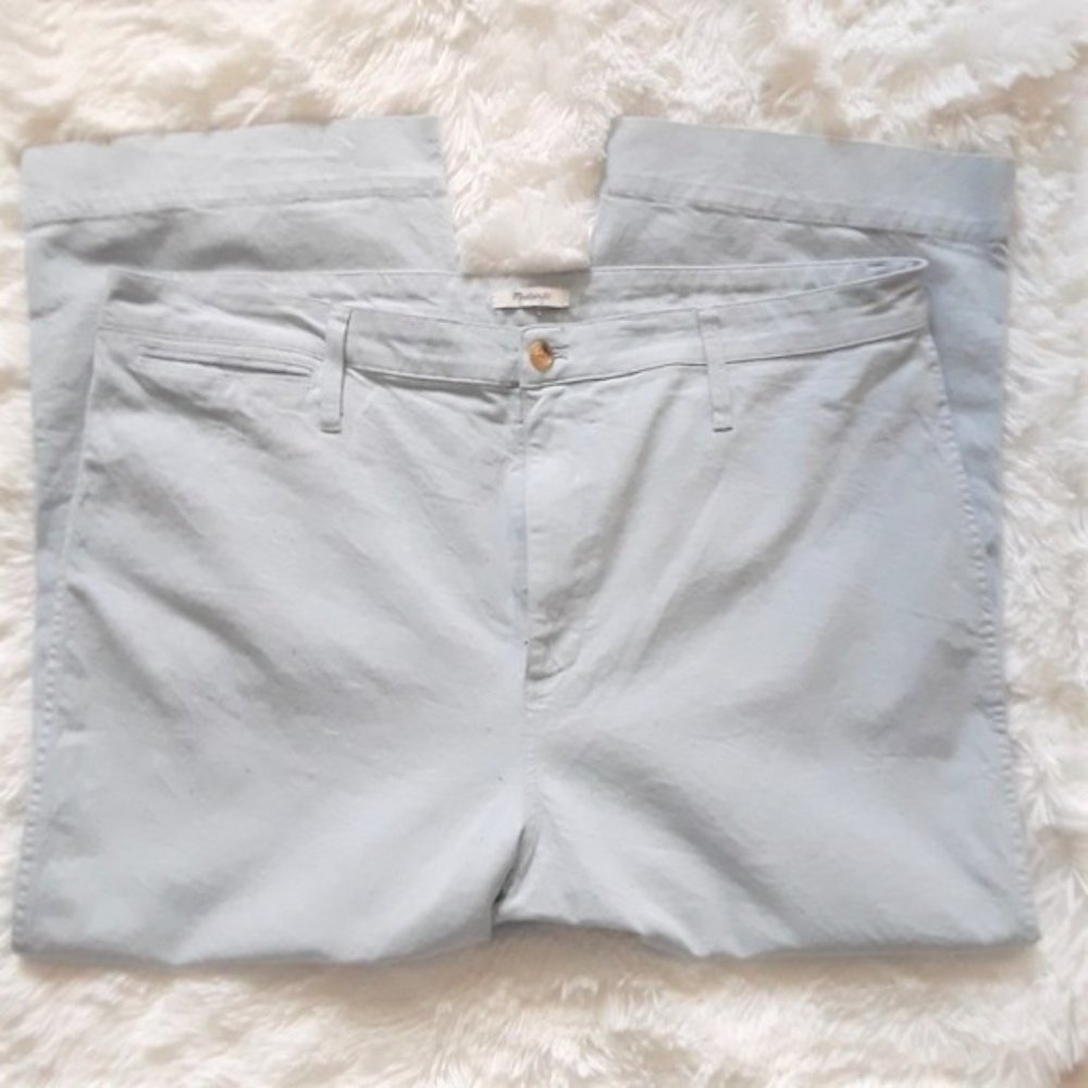 MADEWELL Slim Emmett Wide-Leg Crop Pants Speckle - Picture 5 of 14